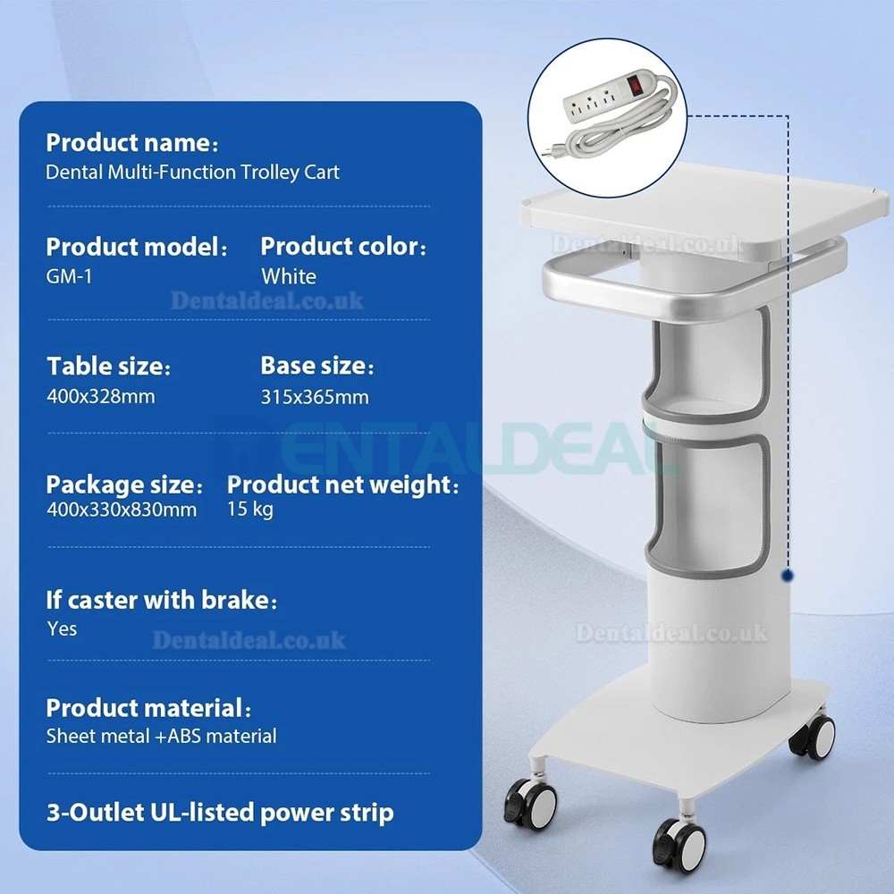 Likaymo GM-1 Mobile Dental Trolley Cart with 360°Rollers Aluminum Alloy